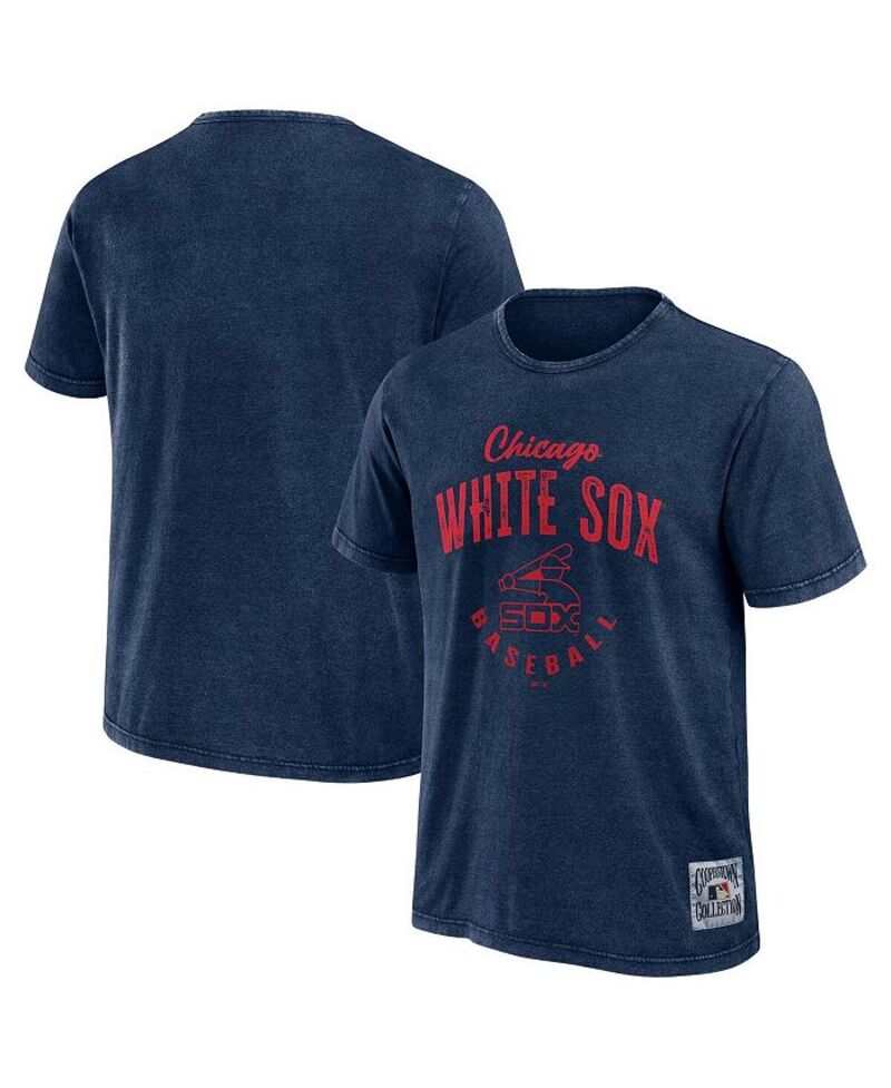 ファナティクス メンズ トップス Tシャツ Fanatics Men's Heather Navy Chicago White Sox Cooperstown Collection Washed T-Shirt White Navy ホワイト 10,345円