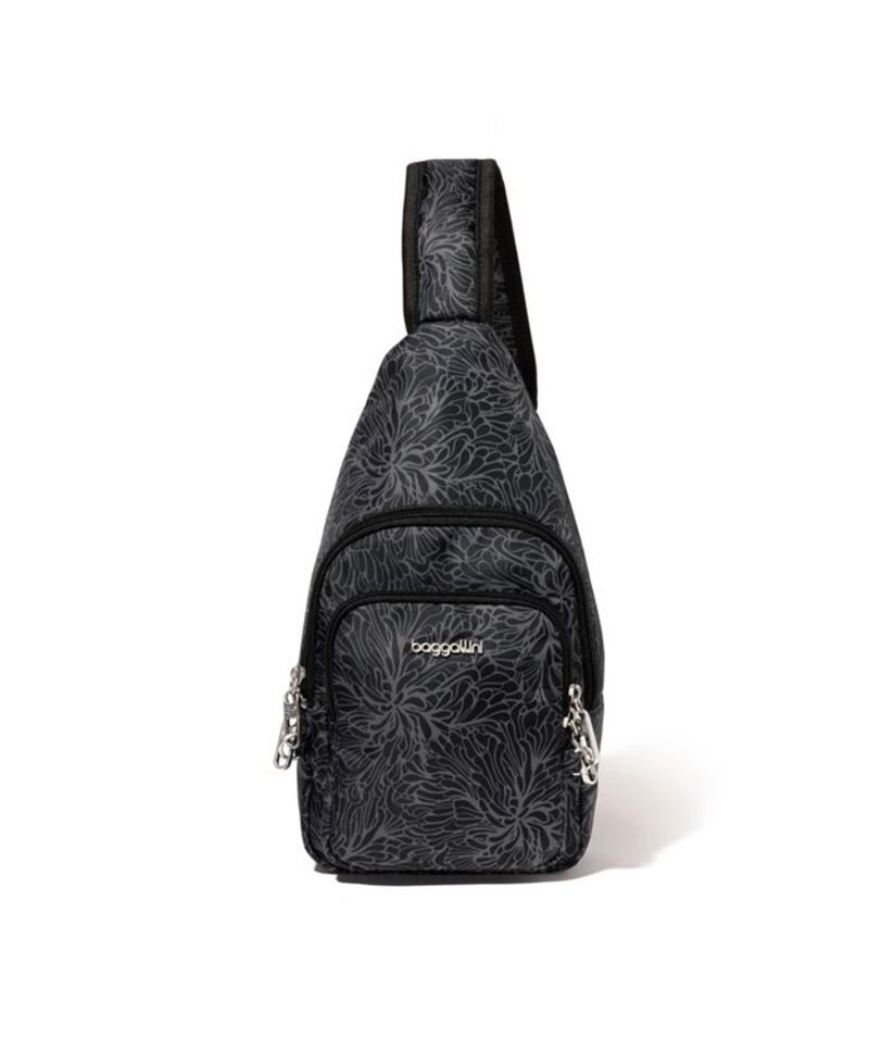 バッガリーニ レディース バッグ ボディバッグ・ウエストポーチ Baggallini Securtex Anti-Theft Daytripper Sling Bag Midnight blossom print