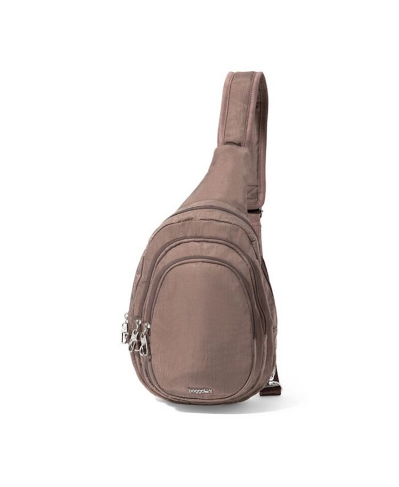 バッガリーニ レディース 御徒面子 ボディバッグ・ウエストポーチ Baggallini Securtex Anti-Theft Multi Zip Sling Bag Portobello マルチ色つや