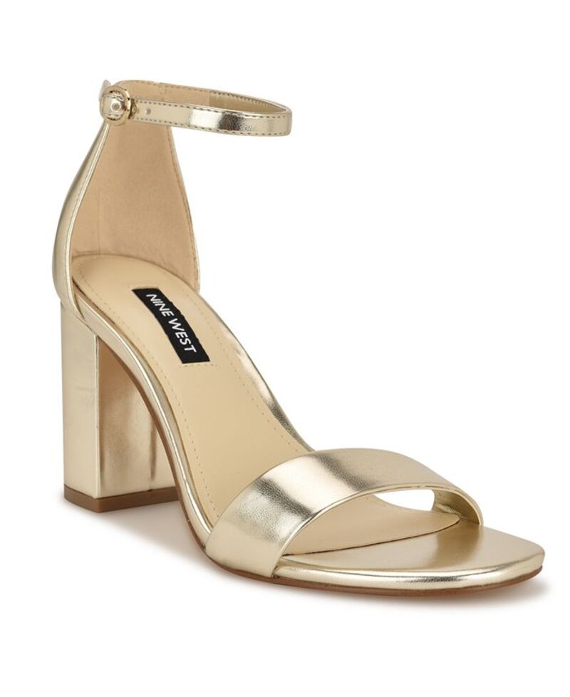 ナインウェスト レディース シューズ サンダル Nine West Women's Toniann Open Toe Dress Sandals Gold ゴールド