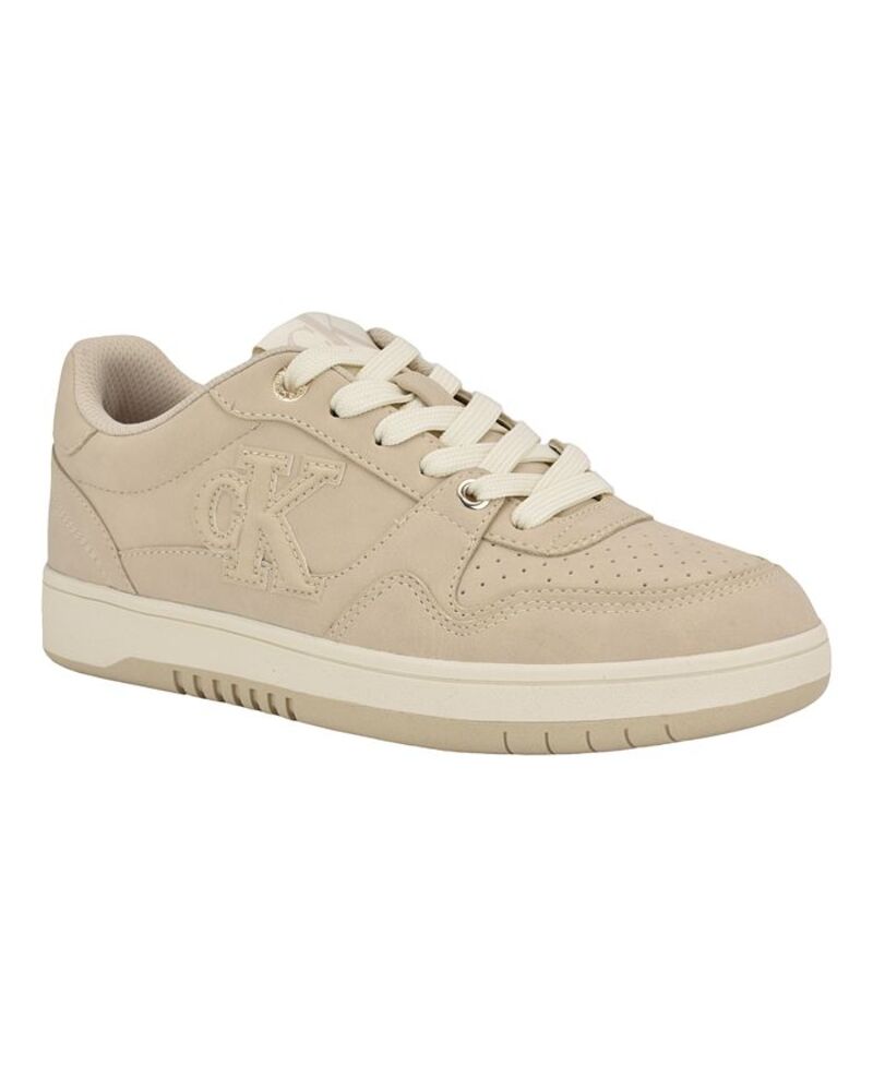 カルバンクライン レディース シューズ スニーカー スピード競技 ロゴタイプ Calvin Klein Women\u0027s Henlea Logo Lace-Up Casual Sneakers Light Natural