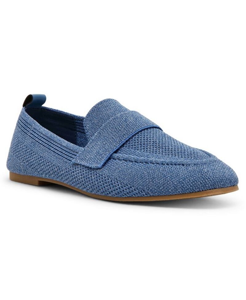 アンクライン レディース シューズ パンプス ニット ローファー Anne Klein Women's Tye Knit Slip On Loafers Blue ブルー｜ReVida 店 19,595円