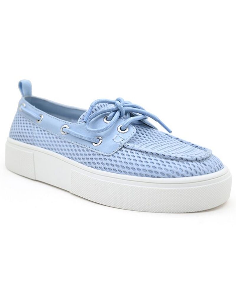 ケネスコール レディース シューズ パンプス Kenneth Cole Reaction Women's Zelda Almond Toe Boat Shoes Blue Mesh ブルー|ReVida 店