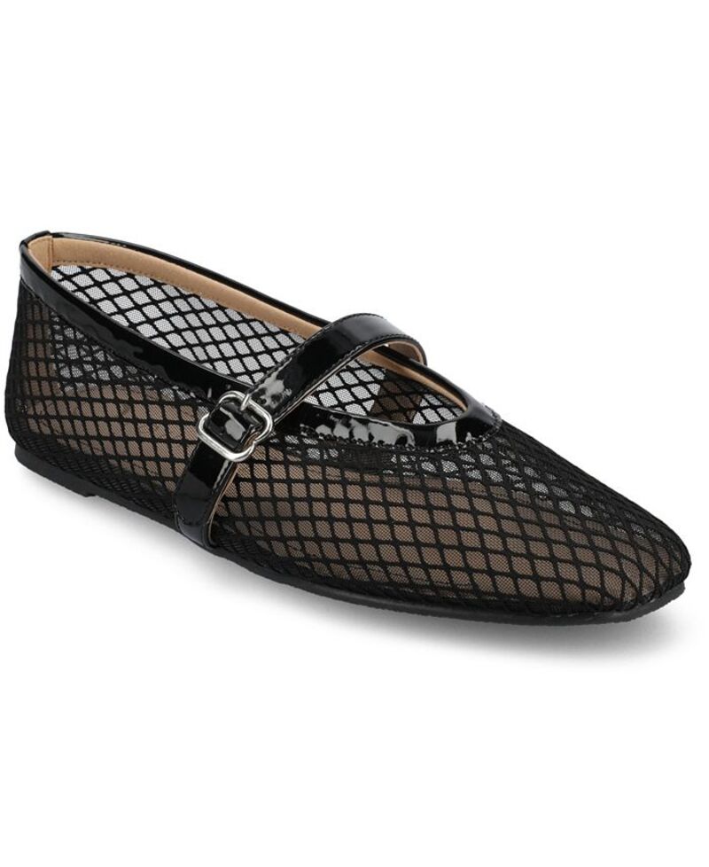 ジュルネ コレクション レディース シューズ パンプス Journee Collection Women's Casha Square Toe Dress Flats Black ブラック