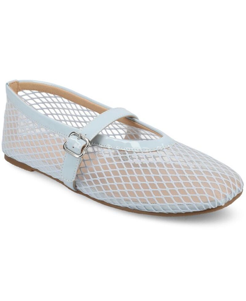 ジュルネ コレクション レディース シューズ パンプス Journee Collection Women's Casha Square Toe Dress Flats Light Blue ブルー