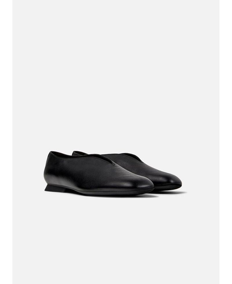 カンペール レディース シューズ パンプス レザー Camper Casi Myra Leather Flats Black ブラック