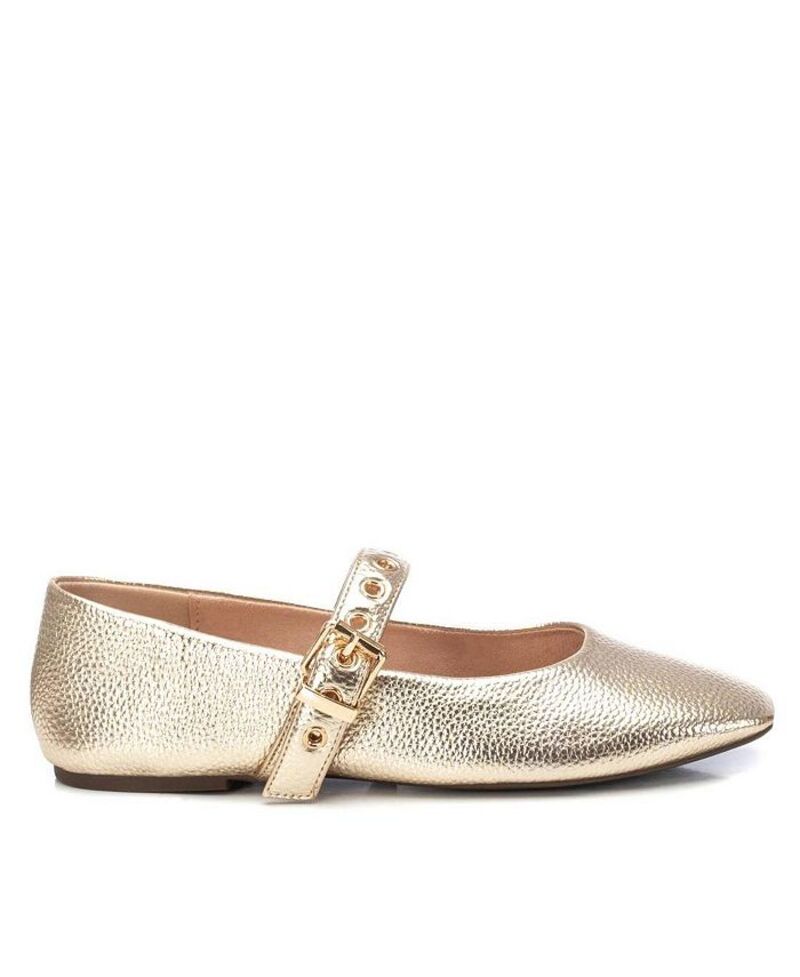 キシタイ王国 レディース シューズ パンプス XTI Women\u0027s Pointy Toe Ballerinas Gold ゴールド 靴-パンプス