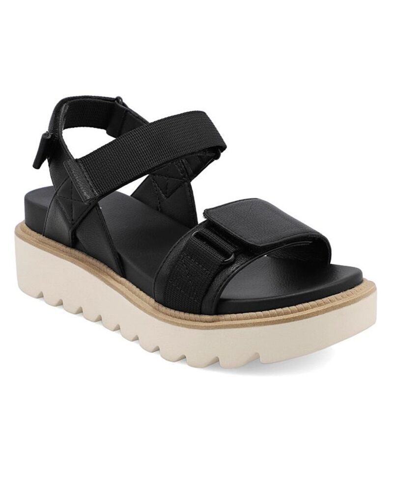 ミア レディース シューズ サンダル プラットフォーム MIA Women's Jony Platform Round Toe Sandals Black ブラック