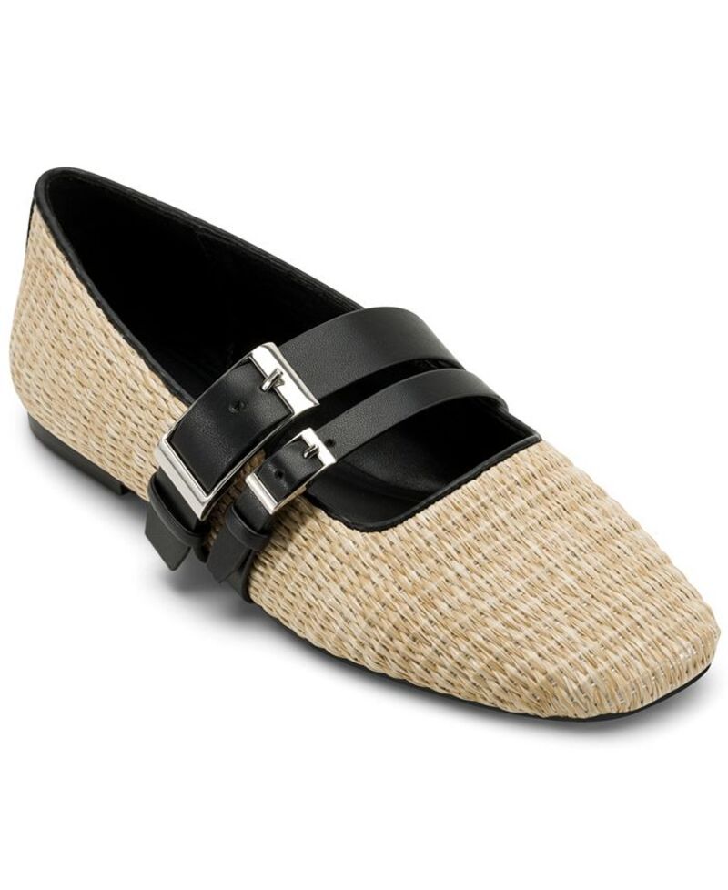 ダナ キャラン ニューヨーク レディース シューズ パンプス DKNY Women's Dade Almond Toe Ballet Flats Natural Black ブラック