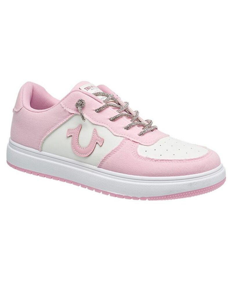 トゥルーレリジョン レディース シューズ スニーカー ロゴタイプ True Religion Ladies Allison Logo Sneaker Pink サクラ色
