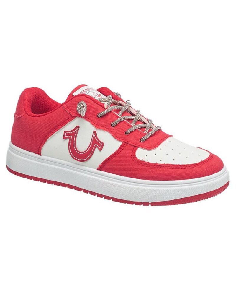 トゥルーレリジョン レディース シューズ スニーカー ロゴタイプ True Religion Ladies Allison Logo Sneaker Red 赤いこと