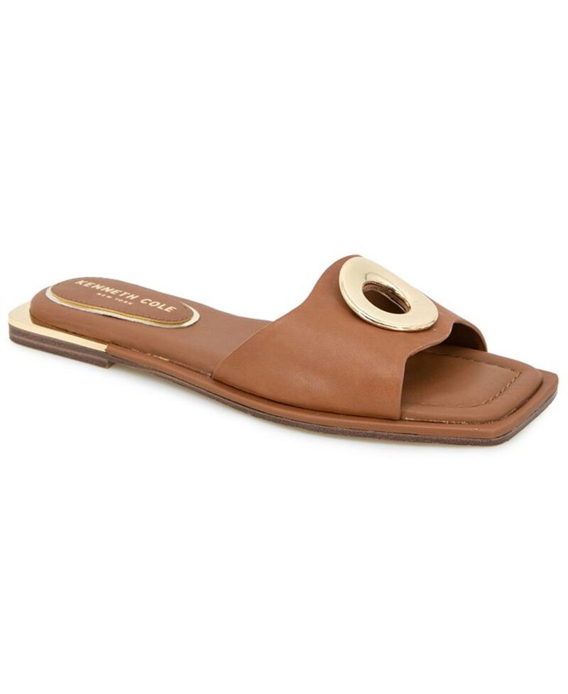 ケネスコール レディース シューズ サンダル Kenneth Cole New York Women's Asher Flat Sandals Tan タン｜ReVida 店