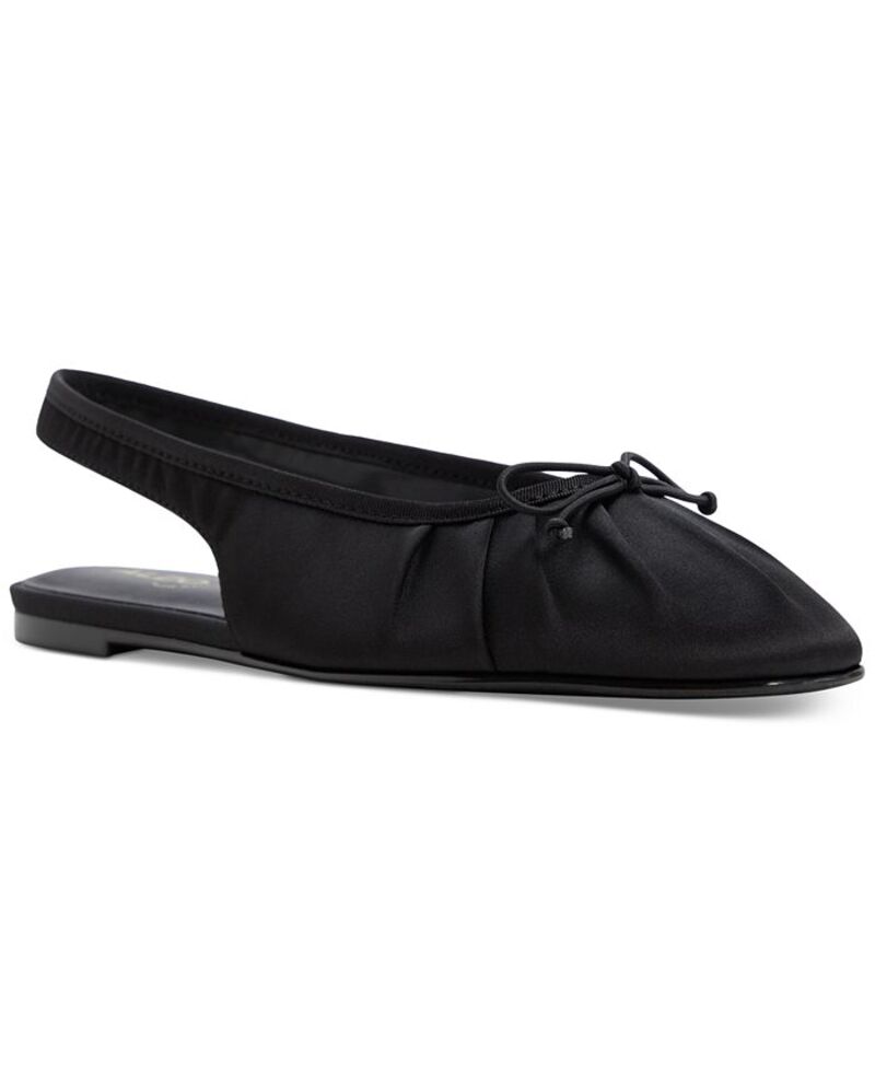 アルド レディース シューズ パンプス ALDO Women's Arlet Slingback Flats Black Satin ブラック