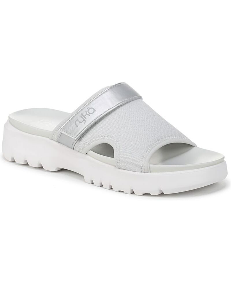 ライカ レディース シューズ サンダル Ryka Women's Brilliant Sport Slide Sandals Oyster Grey Mesh Fabric グレー