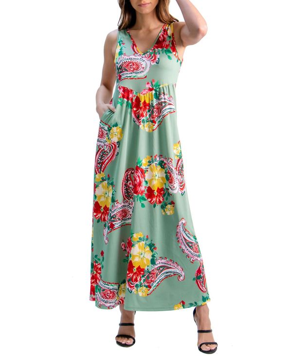 日本全国送料無料 楽天市場 24セブンコンフォート レディース ワンピース トップス Women S Floral Sleeveless V Neck Pocket Maxi Dress Multi Revida 楽天市場店 上質で快適 Www Bluewaterhomecare Com