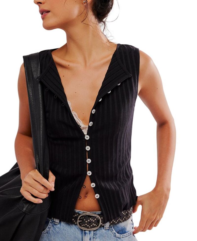 フリーピープル レディース トップス シャツ ベスト Free People Women's Tilly Vest Black ブラック