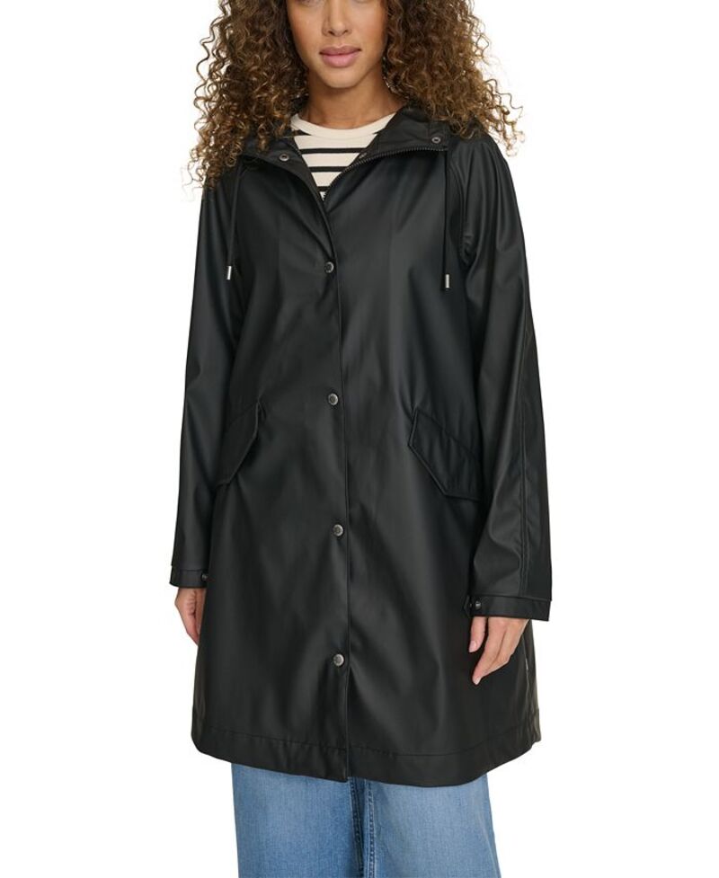 リーバイス レディース アウター ジャケット・ブルゾン ジャケット Levi's Women's Raglan Sleeve Rain Collar Jacket Black ブラック