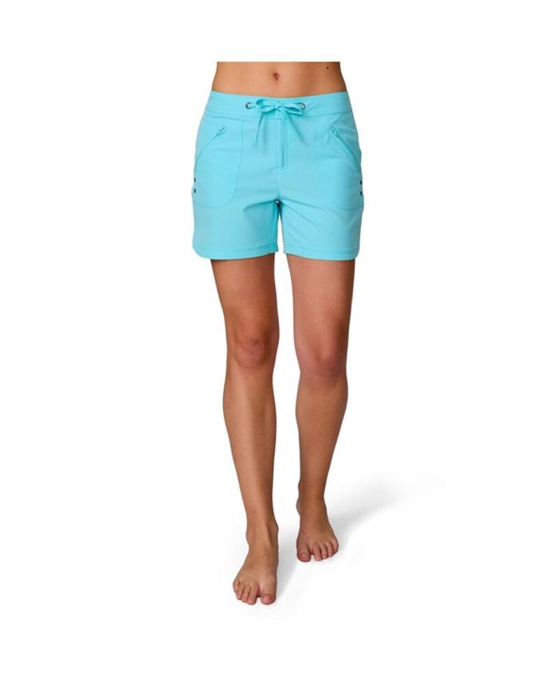 フリー カントリー レディース 水着 ボトムスのみ Free Country Women's 5 Bermuda Board Short Aqua アクア