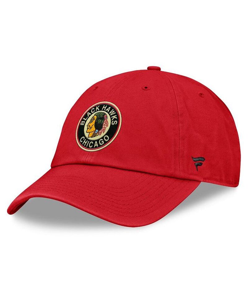 ファナティクス メンズ アクセサリー 帽子 Fanatics Men's Red Chicago Blackhawks Decades Collection Adjustable Hat Red レッド