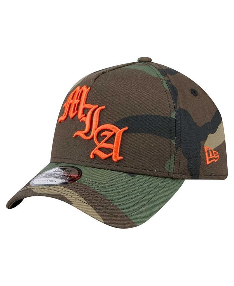 ニューエラ メンズ アクセサリー 帽子 New Era Men's Camo Miami Dolphins Mystic Camo A-Frame 9FORTY Adjustable Hat Camo