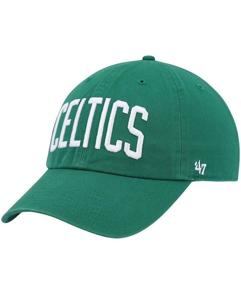 47 ブランド メンズ アクセサリー 帽子 '47 Brand Men's Kelly Green Boston Celtics Clean Up Wordmark Adjustable Hat Kelly Green グリーン