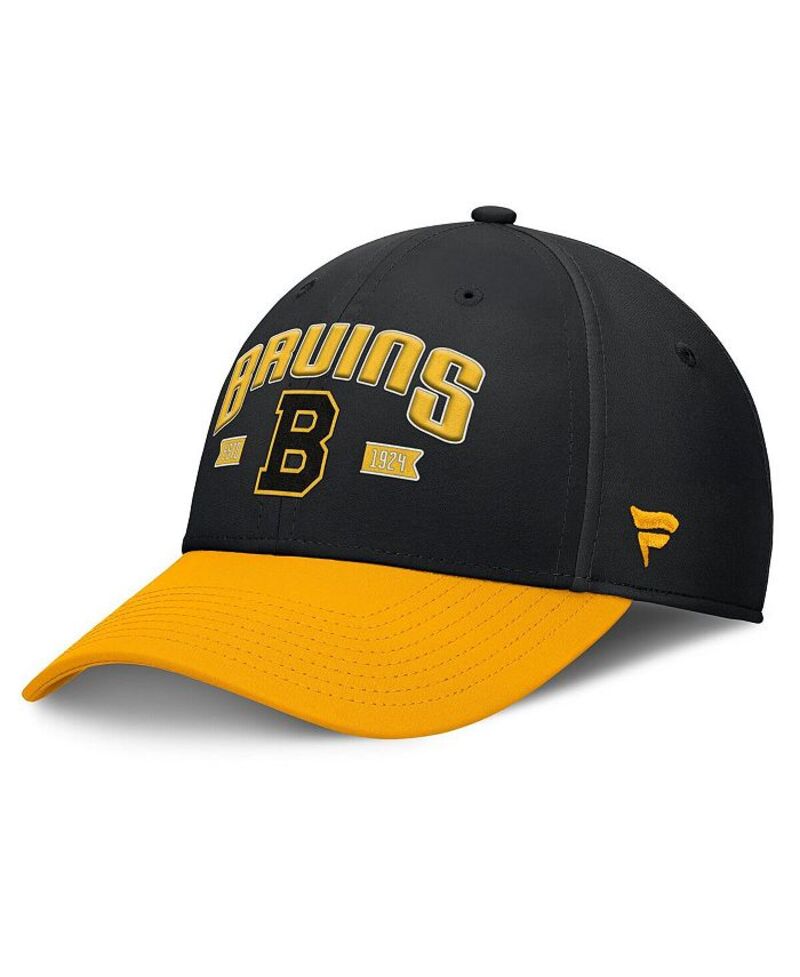 ファナティクス メンズ アクセサリー 帽子 キャップ Fanatics Men's Black/Gold Boston Bruins Heritage Captain Flex Hat Black Gold ブラック
