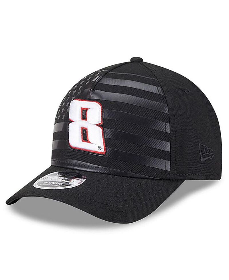 ニューエラ メンズ アクセサリー 帽子 New Era Men's Black Kyle Busch American Flag 9FORTY M-Crown A-Frame Adjustable Hat Black ブラック