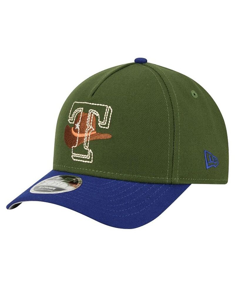 ニューエラ メンズ アクセサリー 帽子 New Era Men's Dark Green Texas Rangers City Feature 9Forty A-Frame Adjustable Hat Dark Green グリーン｜ReVida 店