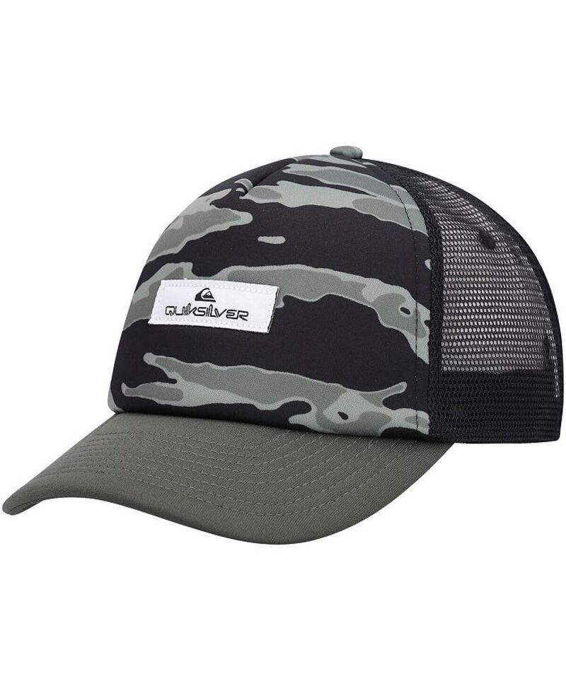 クイックシルバー メンズ アクセサリー 帽子 Quiksilver Men's Camo Pidgeon Chicken Trucker Snapback Hat Camo