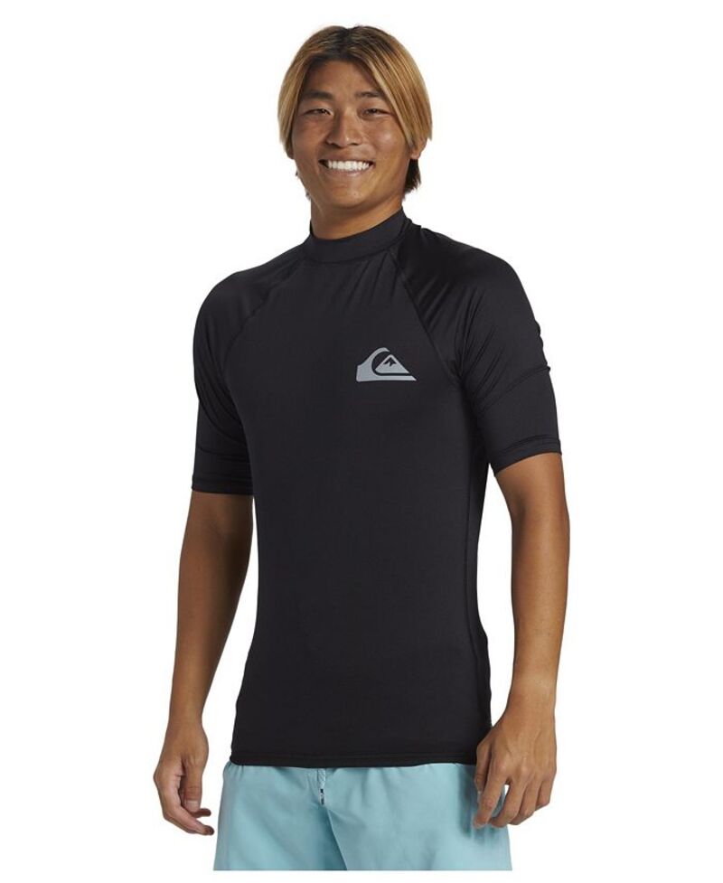 クイックシルバー メンズ トップス Tシャツ Quiksilver Men's UPF 50 Lycra Short Sleeve T-shirt Black ブラック