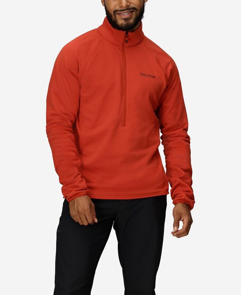 マーモット メンズ アウター パーカー・スウェット ハーフジップ スウェット シャツ フリース Marmot Men's Leconte Fleece Half Zip Sweatshirt Sumac