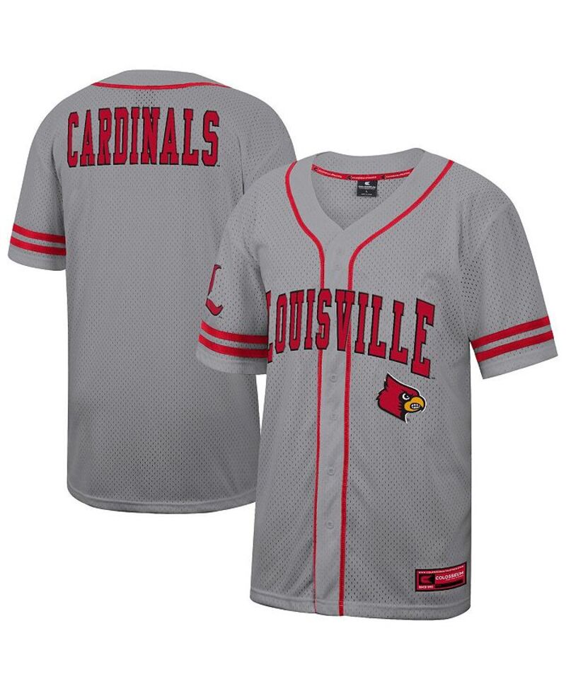 コロシアム メンズ トップス シャツ ジャージー Colosseum Men's Gray Louisville Cardinals Free Spirited Baseball Jersey Gray グレー