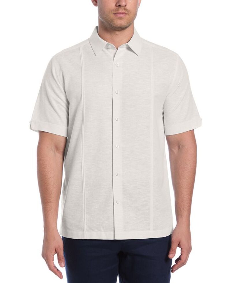 100% Linen CUBAVERA キューバ リネン 柄シャツ 開襟 白 CUBAVERA キューバベラ キューバシャツ リネン コットン