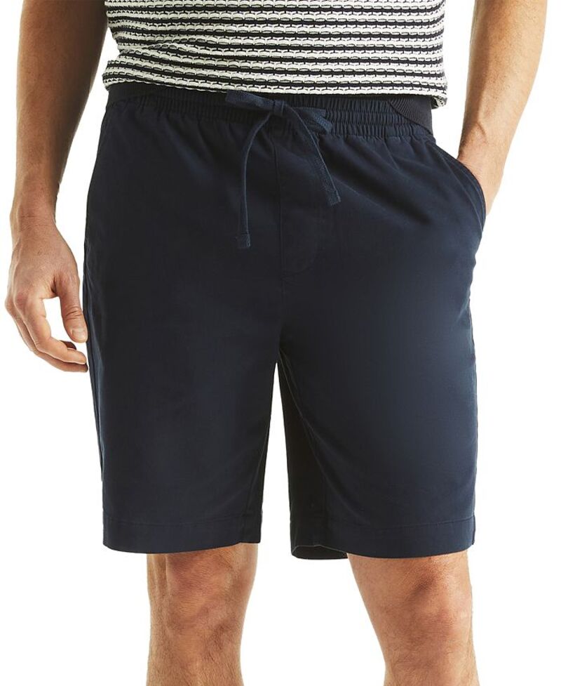 ナウティカ メンズ ボトムス ハーフパンツ・ショーツ ショートパンツ Nautica Men's Stretch Drawstring 9-1/2 Shorts Navy Seas ネイビー