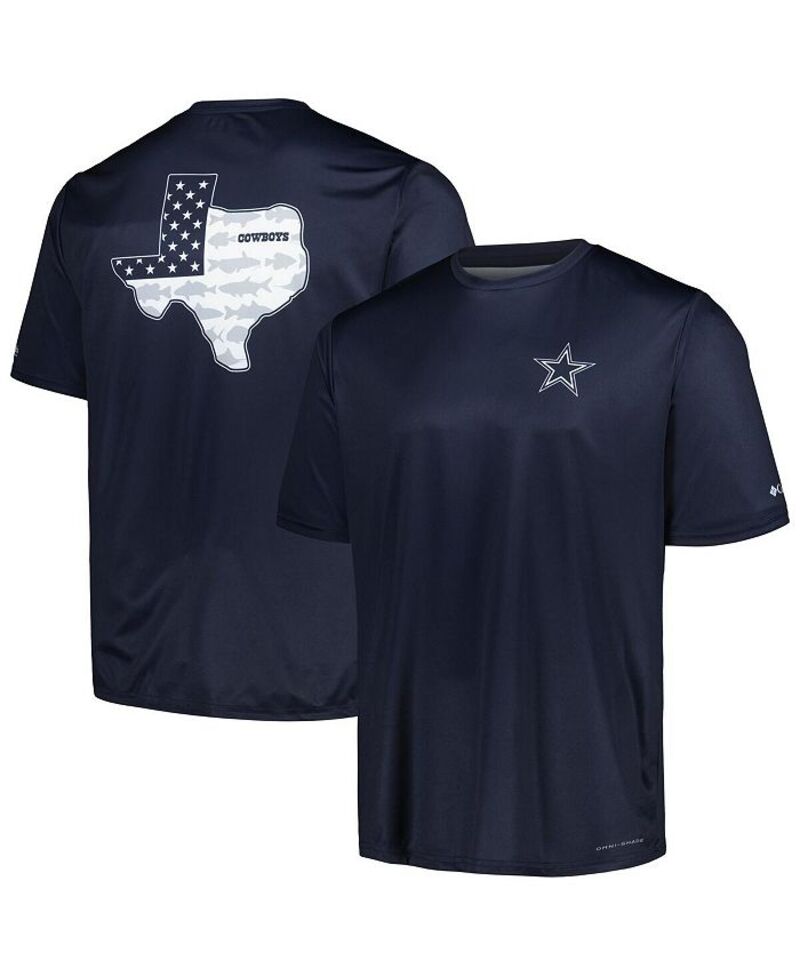 コロンビア メンズ トップス Tシャツ Columbia Men's Navy Dallas Cowboys Terminal Tackle Omni-Shade Texas T-Shirt Navy ネイビー