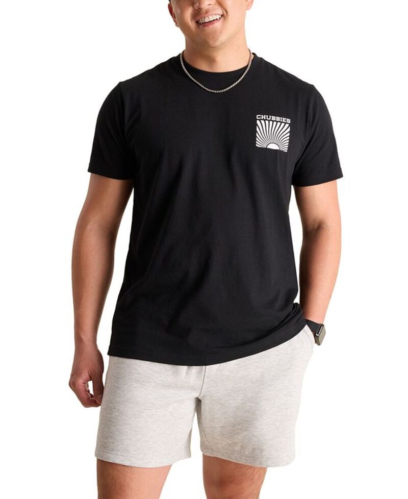 チャビーズ メンズ トップス Tシャツ プリント シャツ Chubbies Men's Five Thighs Print T-Shirt Black ブラック