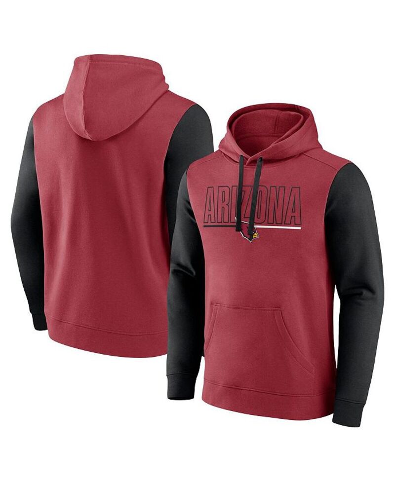ファナティクス メンズ アウター パーカー・スウェット パーカー Fanatics Men's Cardinal/Black Arizona Cardinals Outline Pullover Hoodie Cardinal Black ブラック 17,736円