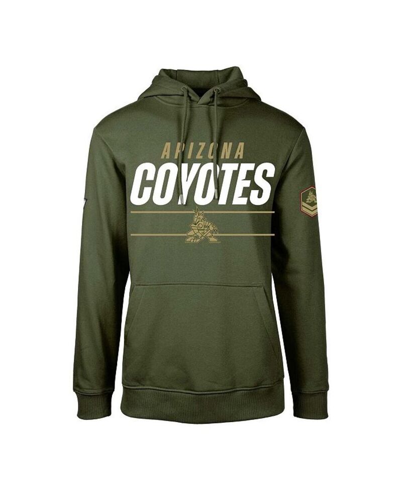 レベルウェア メンズ アウター パーカー・スウェット フリース パーカー LevelWear Men's Olive Arizona Coyotes Delta Podium Fleece Pullover Hoodie Olive オリーブ