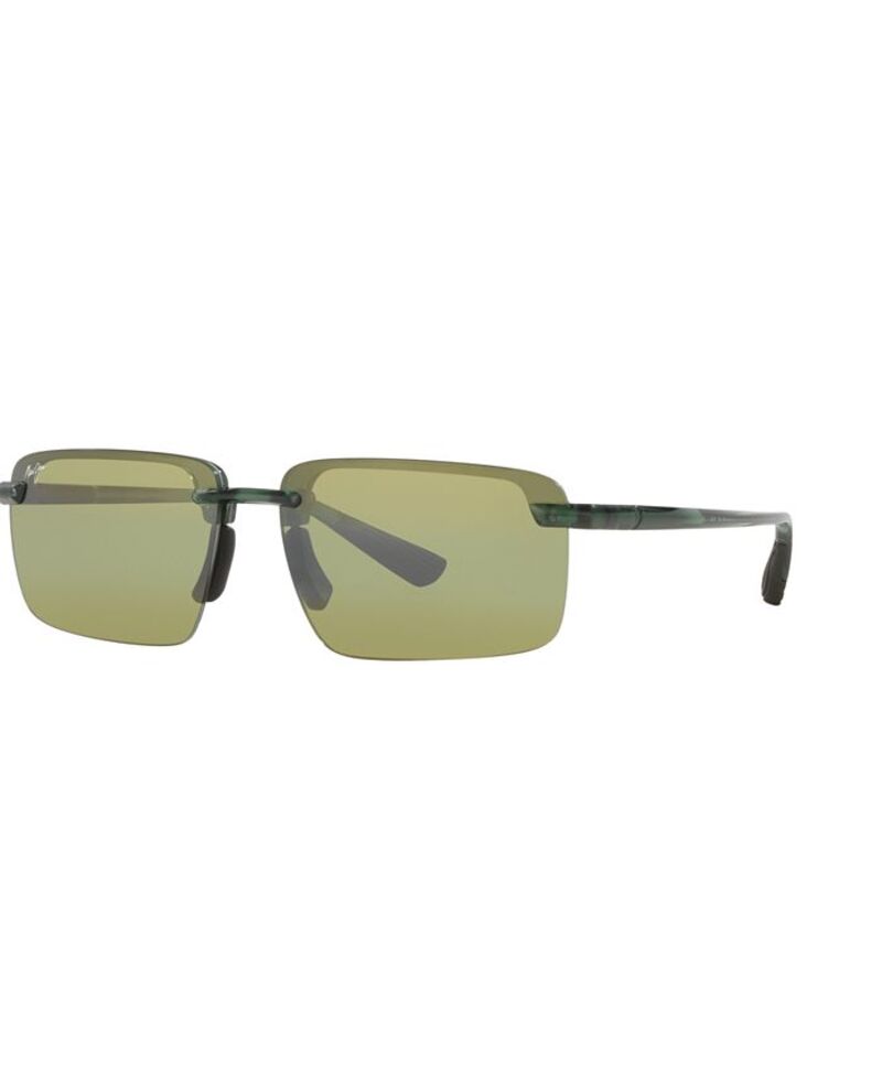 マウイジム レディース アクセサリー サングラス・アイウェア Maui Jim Unisex Laulima Polarized Sunglasses MJ000749 Green Shiny グリーン