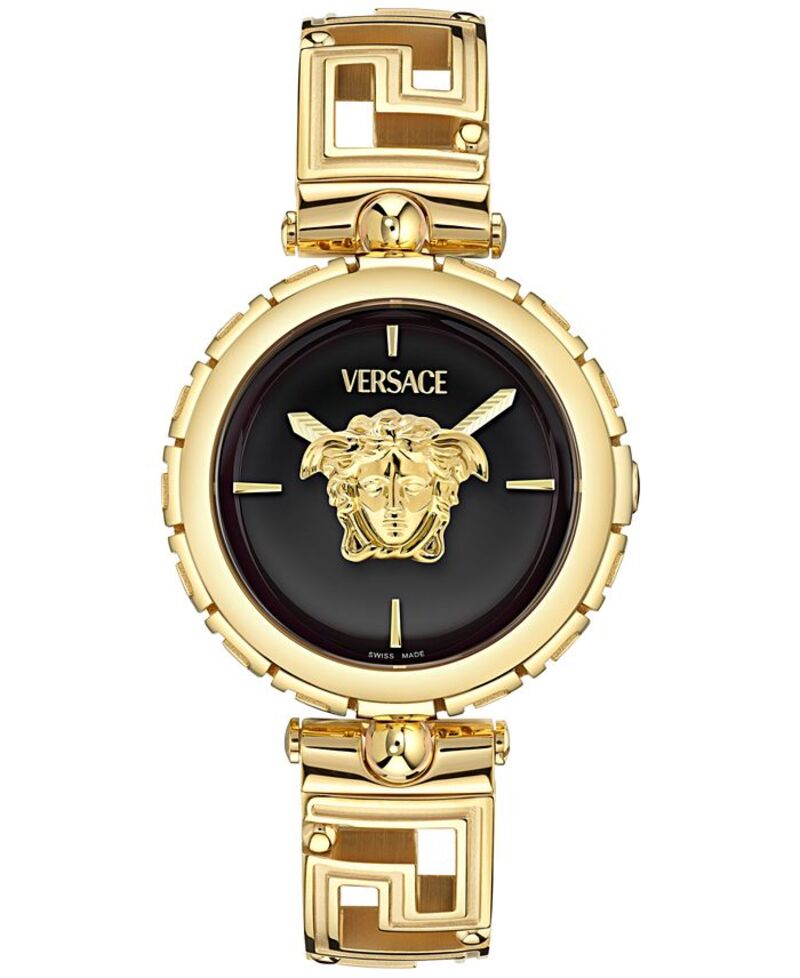 ヴェルサーチ レディース アクセサリー 腕時計 Versace Women's Swiss Medusa Jewel Gold Ion Plated Bracelet Watch 34mm Gold ゴールド