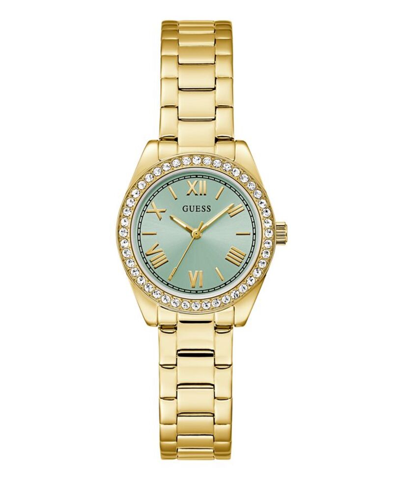 ゲス レディース アクセサリー 腕時計 Tシャツ GUESS Women's Analog Gold-Tone Steel Watch 30mm Gold-Tone ゴールド|ReVida 店