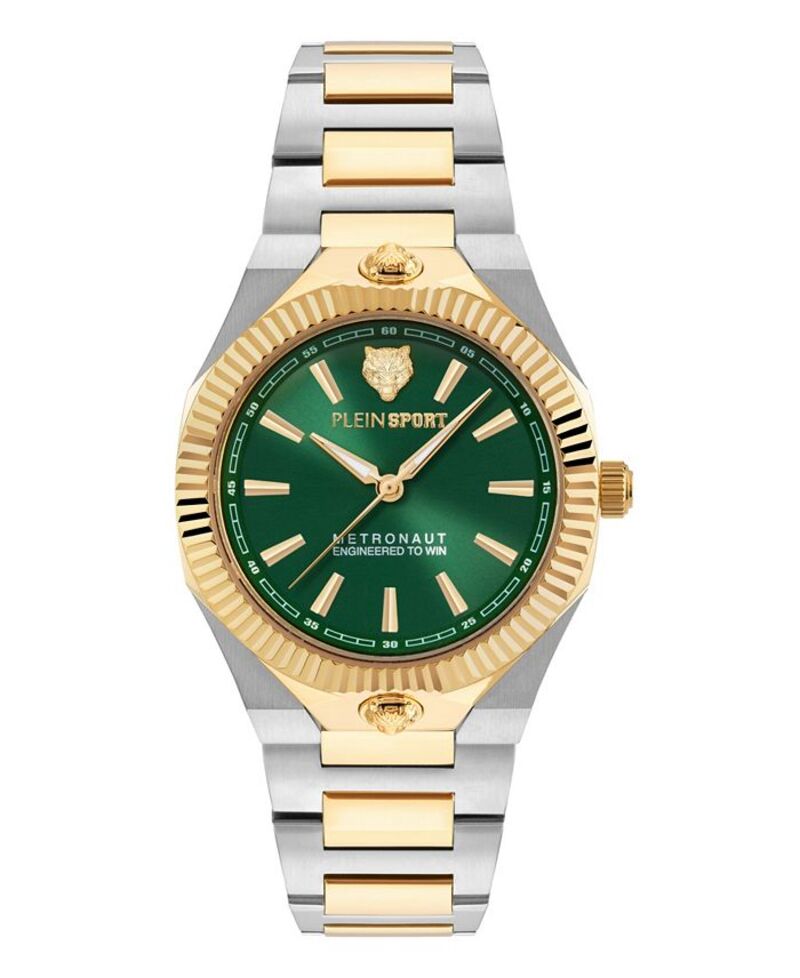 プレイン スポーツ レディース アクセサリー 腕時計 Plein Sport Women's Metronaut Three Hand Quartz Two-Tone Bracelet Watch 36mm Two Tone