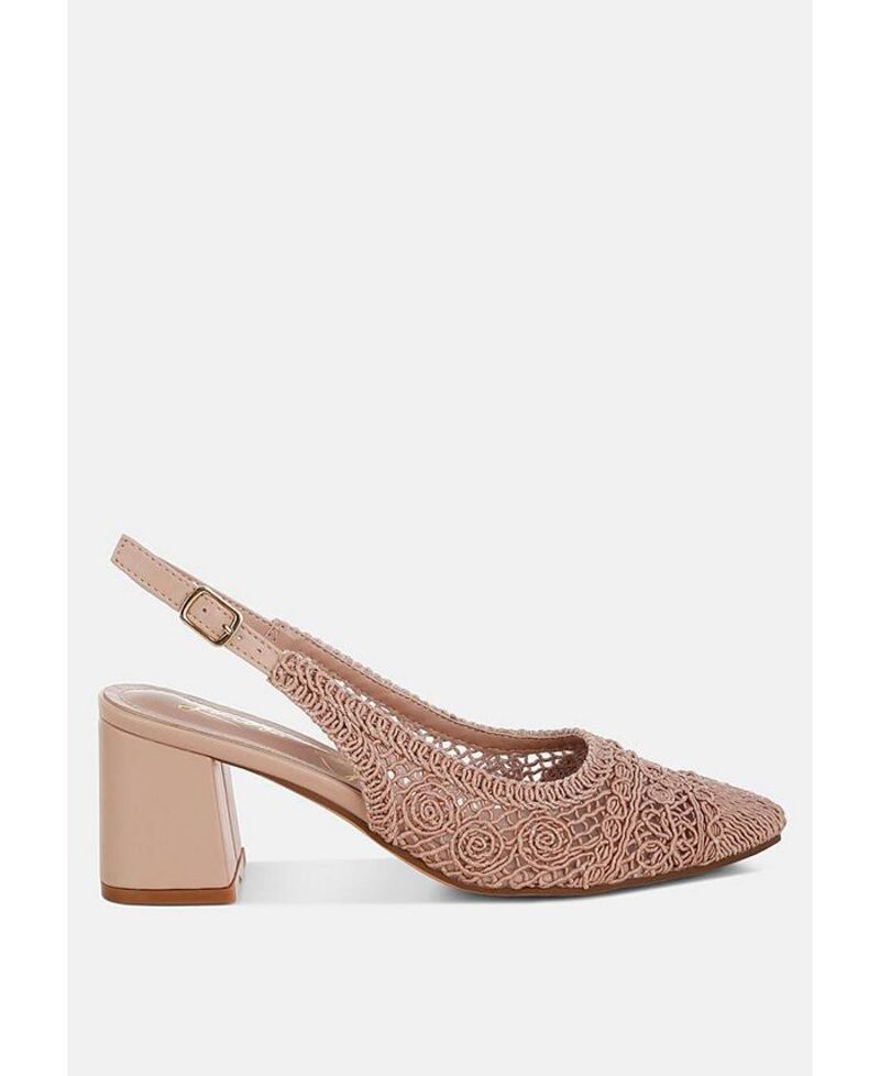 ロンドンラグ レディース シューズ サンダル London Rag Tolina Woven Design Slingback Sandals Pink ピンク