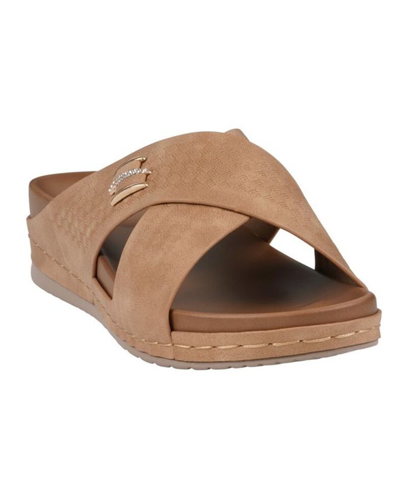 ジーシーシューズ レディース シューズ サンダル GC Shoes Women's Carter Slip-On Wedge Sandals Tan タン