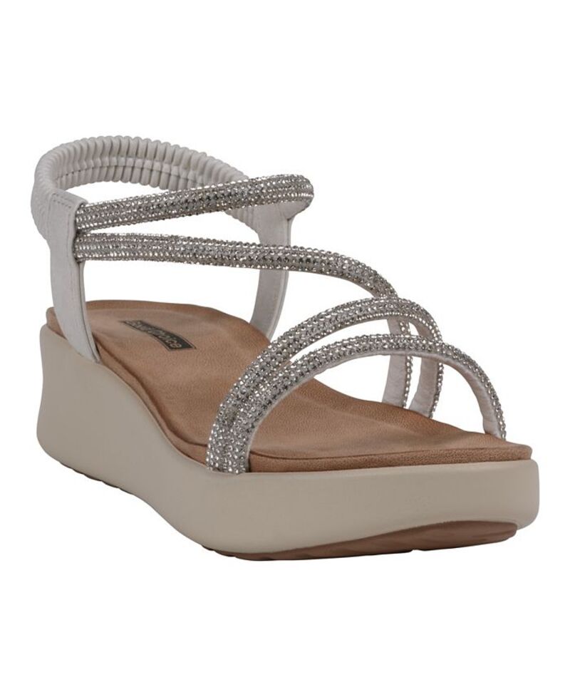 ジーシーシューズ レディース シューズ サンダル GC Shoes Women's Emory Embellished Wedge Sandals Silver シルバー