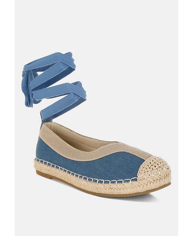 ロンドンラグ レディース シューズ サンダル レース London Rag Nalya Detachable Lace Up Espadrille Sandals Denim デニム