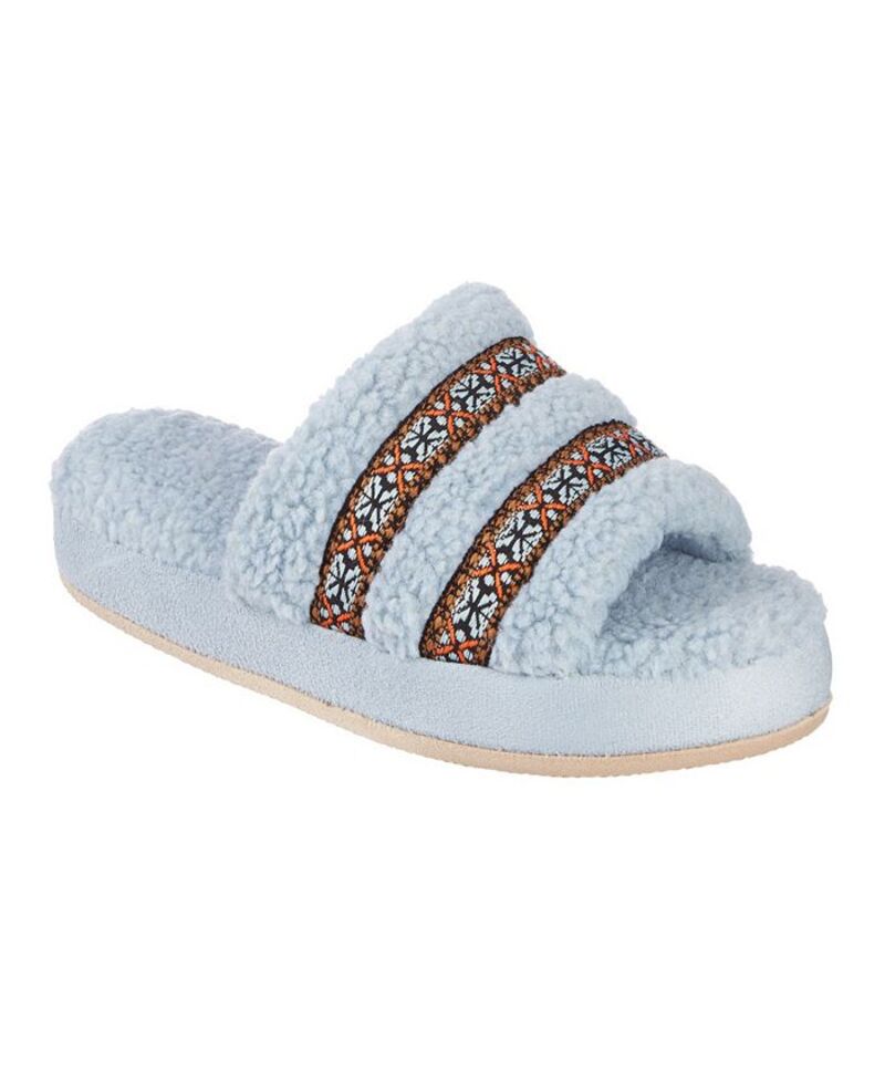 アイソトナー レディース シューズ サンダル Isotoner Signature Women's Berber Slide Slippers Blue Fog ブルー