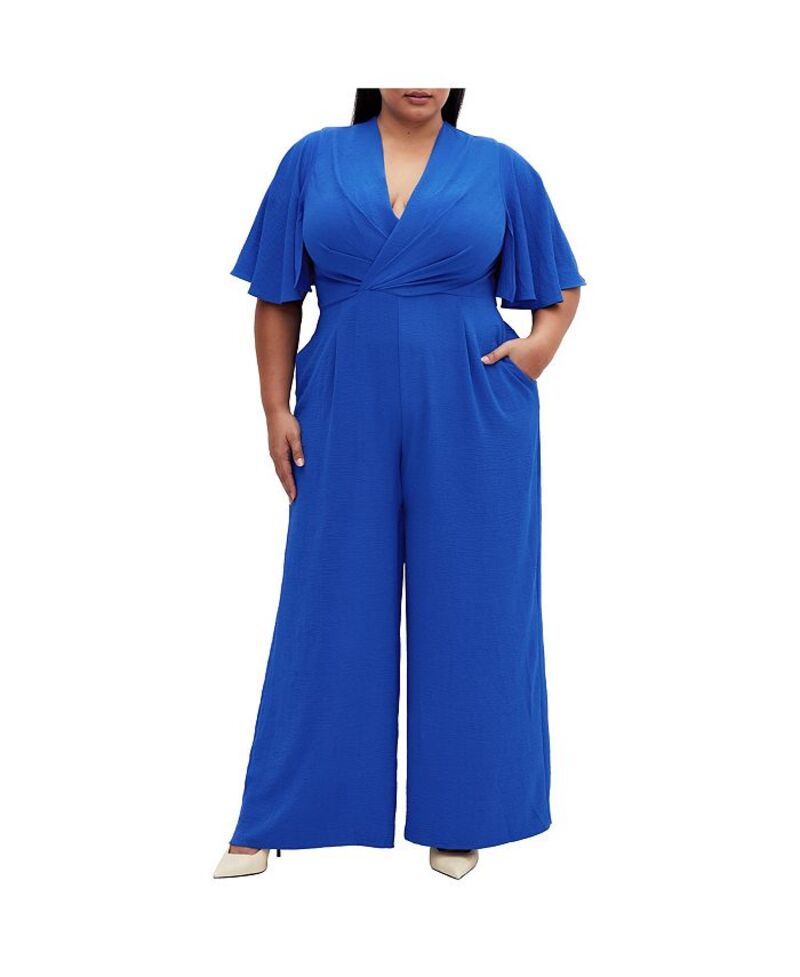 シティーシック レディース トップス ジャンプスーツ プラスサイズ CITY CHIC Plus Size Braelynn Jumpsuit Cerulean｜ReVida 店