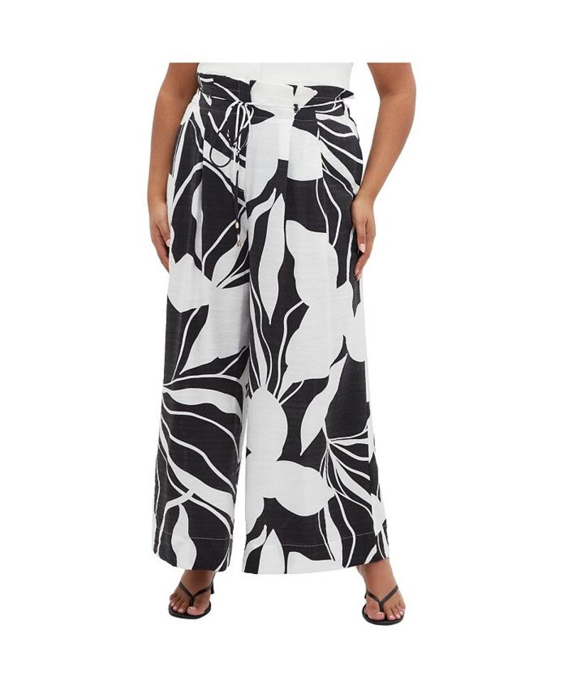 シティーシック レディース トップス ワンピース プラスサイズ プリント CITY CHIC Plus Size Resort Print Pant Palm paradise