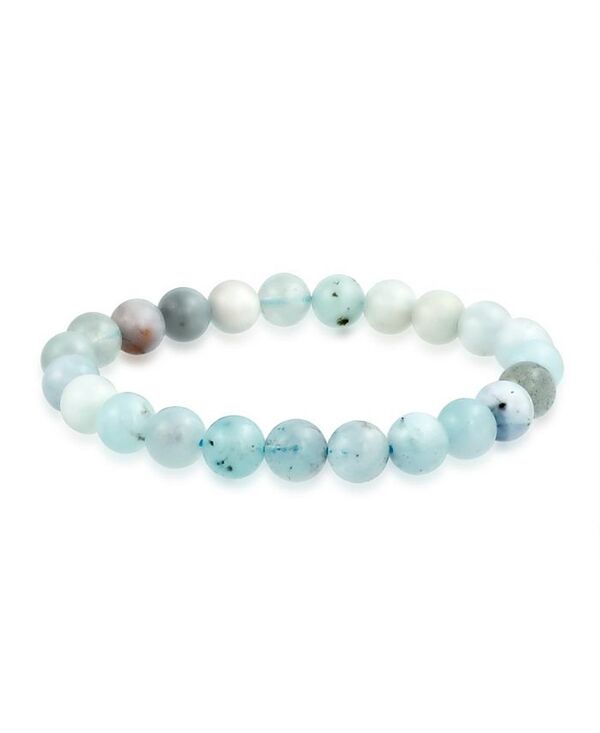 ブリング メンズ アクセサリー ブレスレット・バングル・アンクレット Bling Jewelry Natural Multi Color Round Beads 8MM Strand Stackable Stretch Bracelet Aquamarine マルチカラー